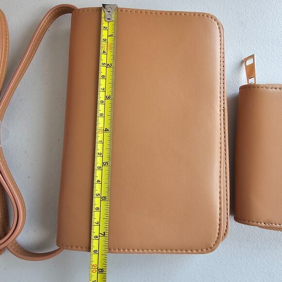 A New Day Crossbody Wallet with Matching Zip Wallet Set Faux Leather Purse Strap - Picture 7 of 10